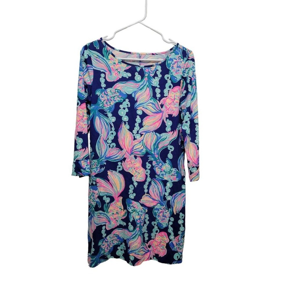 Lilly Pulitzer Marlowe Fish Dress Coastal Size Small